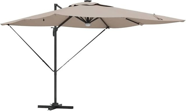 vidaXL Roma Sonnenschirm in Taupe aus Aluminium und Polyester, B/T/H: 286 x 284 x 270 cm - Bild 1