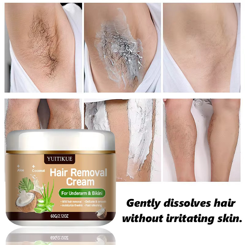 YUITIKUE Haarentfernungscreme mit Aloe Vera, 60g, Unisex - Bild 3