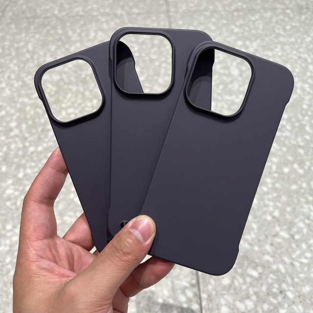 Ultradünne Rahmenlose PC Hartschale Candy Hülle für Apple iPhone 15 14 13 12 11 Pro Max XR XS X 8 7 Plus SE in Schwarz - Bild 1