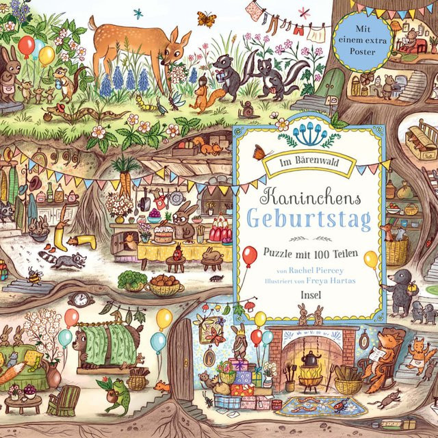 Insel Verlag Im Bärenwald Kaninchens Geburtstag, Puzzle, 100 Teile, ab 4 Jahre - Bild 1