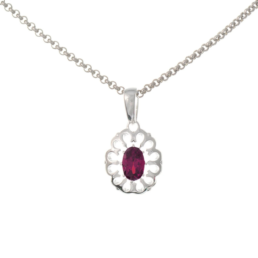 Anhänger mit Kette, 925 Silber, Zirkonia, beere, Dirndl Funkeln - Bild 1