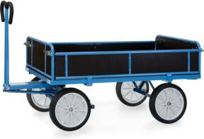 Fetra Handpritschenwagen 6455V in Blau mit Vollgummi-Reifen und 1000 kg Tragkraft - Bild 1