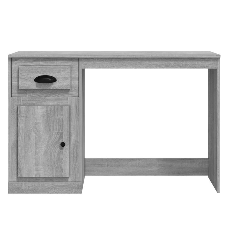 Vidaxl Schreibtisch mit Schublade in Grau, Modernes Design aus Holzwerkstoff, B/T/H: 115 x 50 x 75 cm - Bild 3