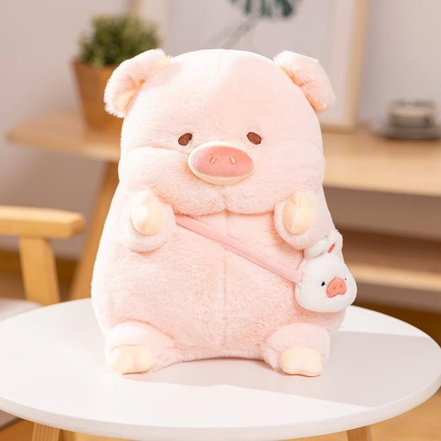 Kidsly Engel Hamburger Herz Rucksack Schwein Plüsch, Kuscheltiere, 20cm - Bild 1