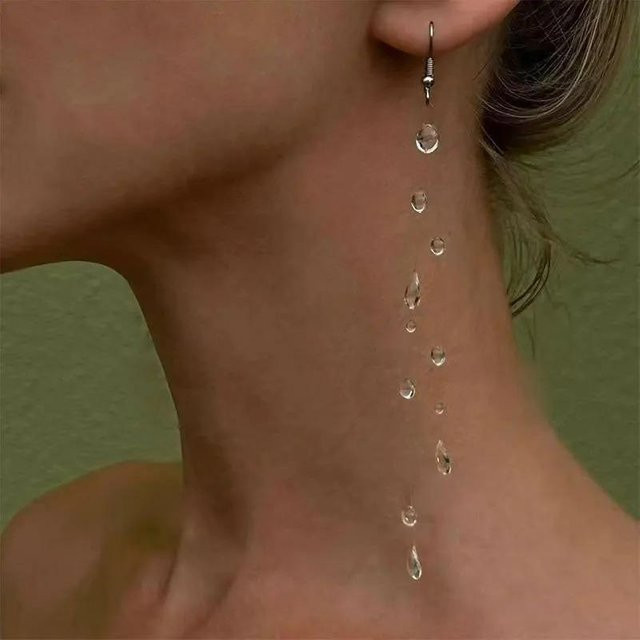 My fine jewelry Quastenohrringe, Kristall, Silber, Messing, Damen - Bild 1