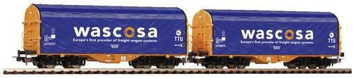 Piko H0 2er-Set Schiebeplanenwagen Wascosa der SBB 58396 - Bild 1