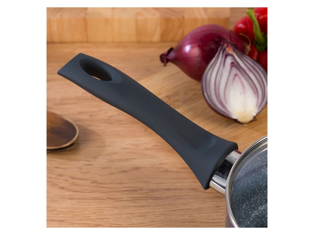 Russell Hobbs Stielkasserolle Nightfall Collection aus Aluminium in Blue Marble mit Antihaftbeschichtung, Durchmesser: 16 cm - Bild 2