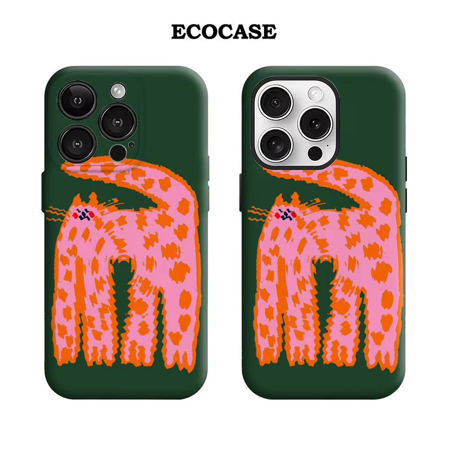 Handyhülle mit verspieltem gepunktetem Katzenmuster für iPhone 11 bis iPhone 17 Pro Max Plus mit doppelschichtiger Rückseite - Bild 2