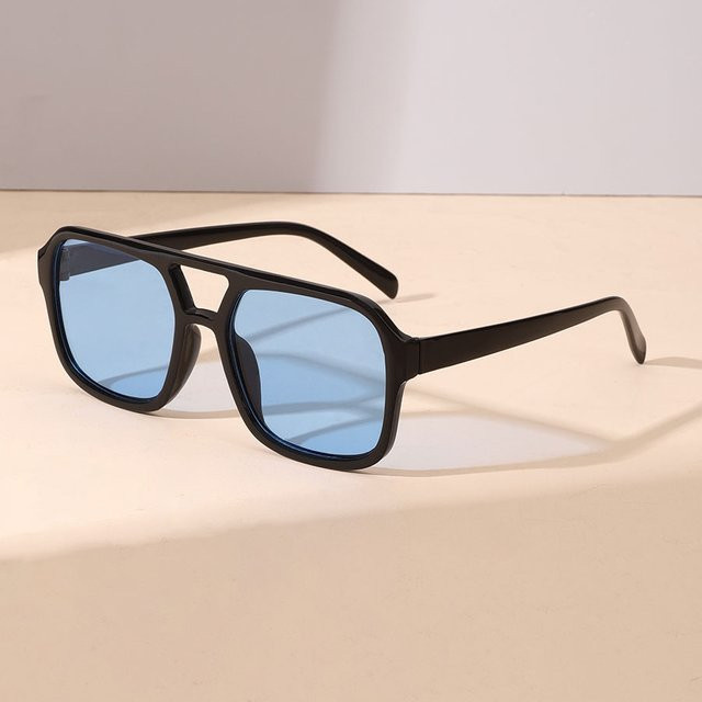 Hindfield Sonnenbrille, Quadrat, Vollrand, Kunststoff, Unisex, Schwarz - Bild 1