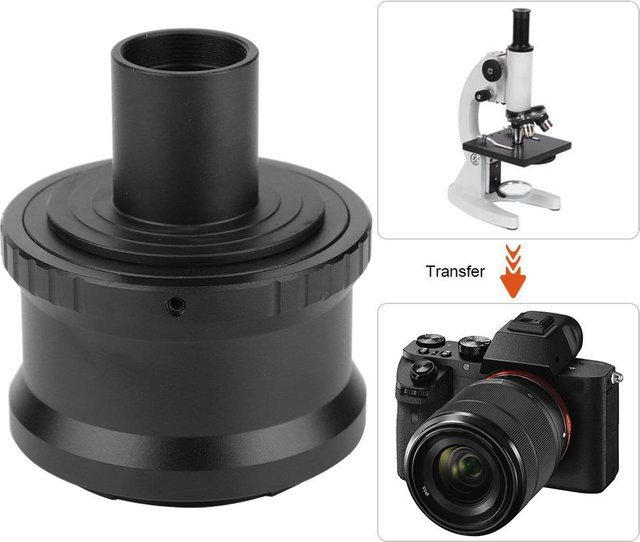 Sony T2 NEX Mikroskop-Adapterring für Sony NEX Mount Kamera in Schwarz - Bild 1