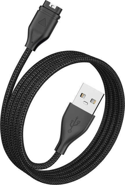 Garmin USB-C Ladekabel aus Nylon in Blau für Venu, Fenix, Vivoactive und Forerunner Modelle - Bild 1
