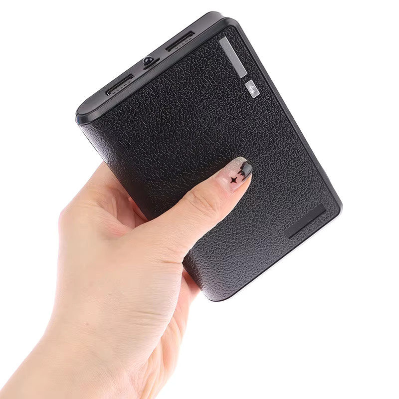 Huawei 4er 18650 Powerbank Batteriebox-Halter mit Dual-USB und Typ-C in Schwarz - Bild 2
