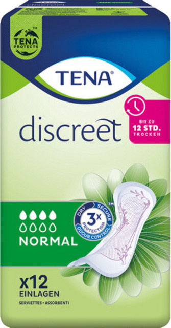 TENA Discreet Normal Einlagen, Damen, 12 Stück - Bild 1
