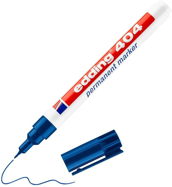 Edding 404 Permanentmarker mit feiner Spitze in Blau - Bild 2