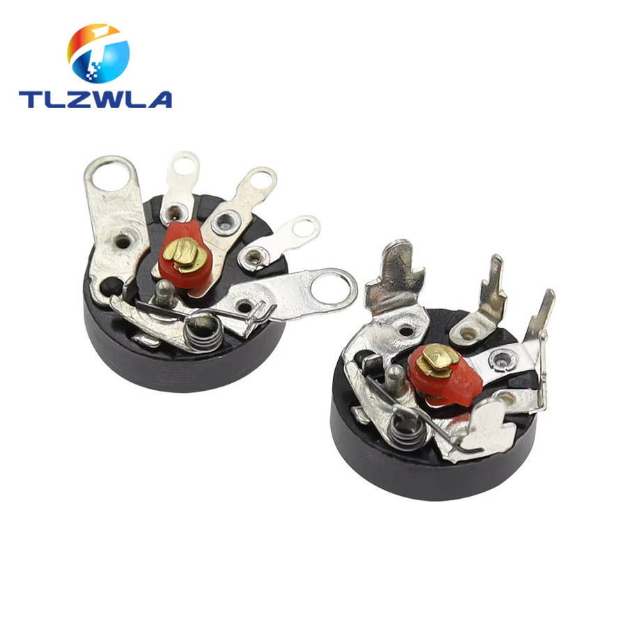 10er Set RV12mm Potentiometer mit einstellbarem Schalter in Schwarz, 10k und 50k Widerstand für Leistungsverstärker-Lautstärkeregelung - Bild 3