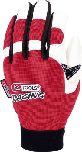 KS Tools Arbeitshandschuh aus Leder in Rot mit EN 388 Schutzstandard Größe 10 - Bild 1