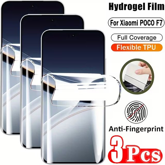 Full-Cover Hydrogel-Schutzfolie für Xiaomi Poco X8 Pro Max F8 Pro X7 Pro M7 Plus X7 F7Pro M6Pro F6 Pro X6 Pro F5 Pro, transparent - Bild 1