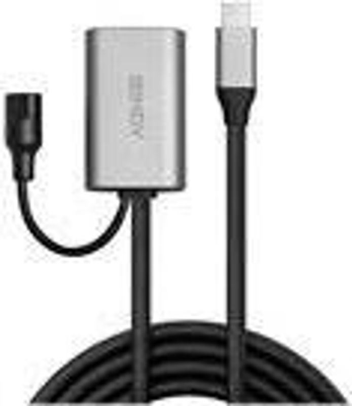 Lindy USB-C Aktivverlängerungskabel Schwarz, 5 m, kompatibel mit Thunderbolt 3 und USB 3.1 Gen 1 - Bild 2