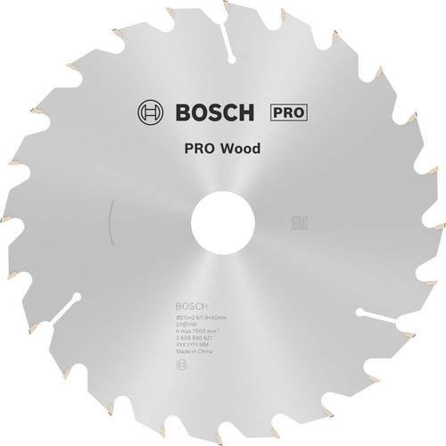 Bosch Optiline Hartmetall Kreissägeblatt Wood für Handkreissägen, Durchmesser: 210 mm, Bohrung: 30 mm, Dicke: 2,8 mm, 24 Zähne - Bild 1