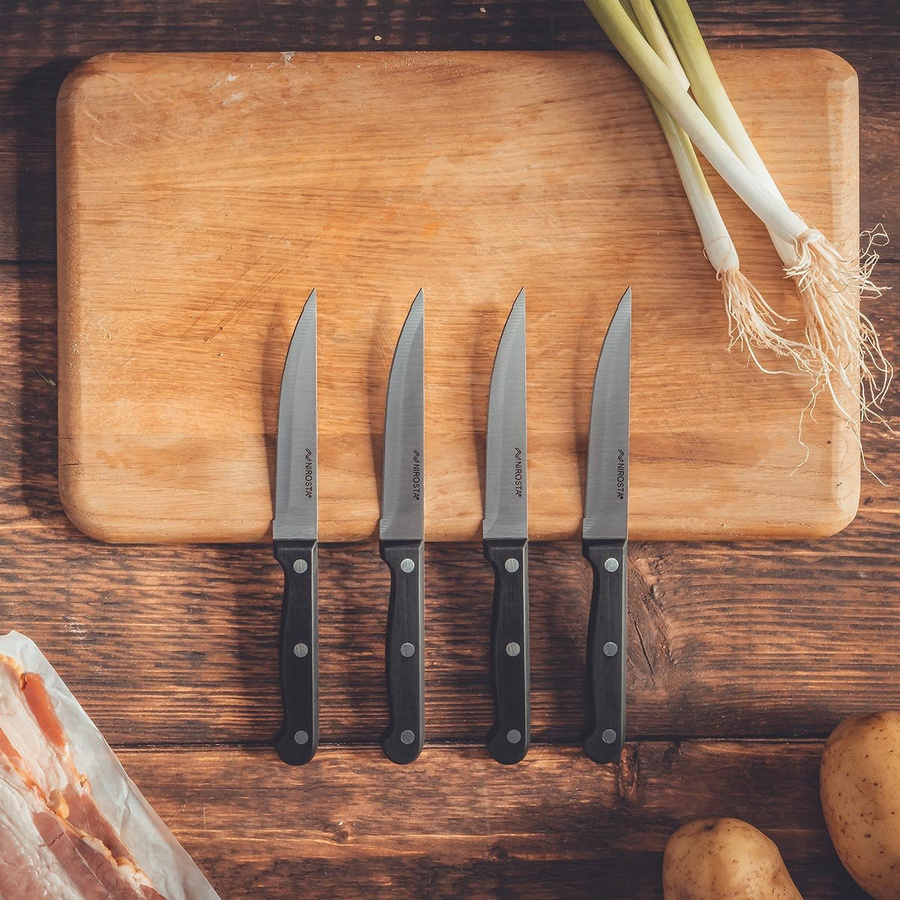 Nirosta Steakmesser-Set Mega, 4-teilig, Schwarz/Silber - Bild 2