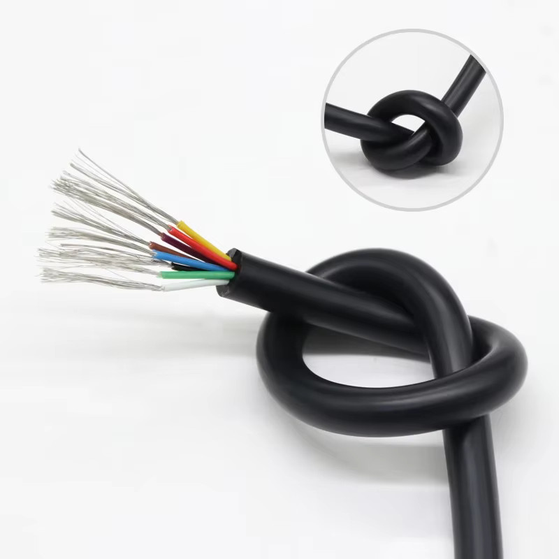 10m Silikon-Lötkolbenkabel mit PTFE-Isolierung, verzinntes Kupfer, 2 bis 10 Adern, Farbe: Schwarz - Bild 4