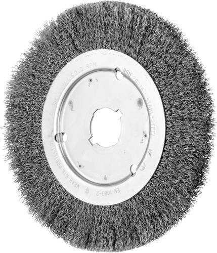 PFERD TOOLS Rundbürste RBU schmal ungezopft für Winkelschleifer aus Stahl-Draht, Durchmesser: 200 mm, Drahtstärke: 0,25 mm, Farbe: Grau - Bild 1