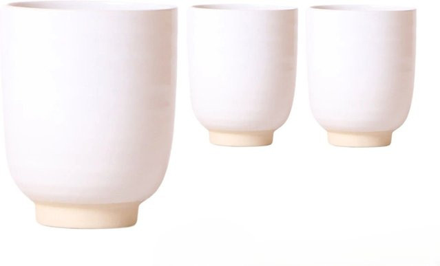 Keramik-Übertopf Glazed White in Weiß für Tabletop, Durchmesser: 9 cm - Bild 1
