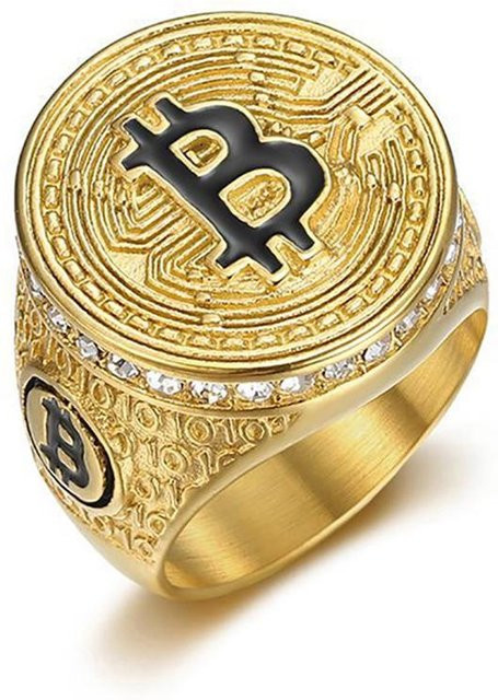 CY-jewelry Ring Edelstahl, Gold, Zirkonia, Unisex - Bild 1