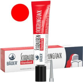 Bäder Schraubensicherungslack Standard rot 20 ml Tube - Bild 1