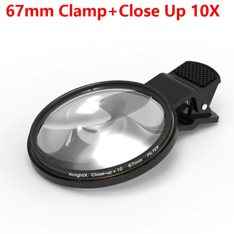 KnightX Smartphone Makro-Objektivfilter Clip mit 10+ Filtern in Schwarz für 52mm 58mm 67mm Objektive - Bild 3