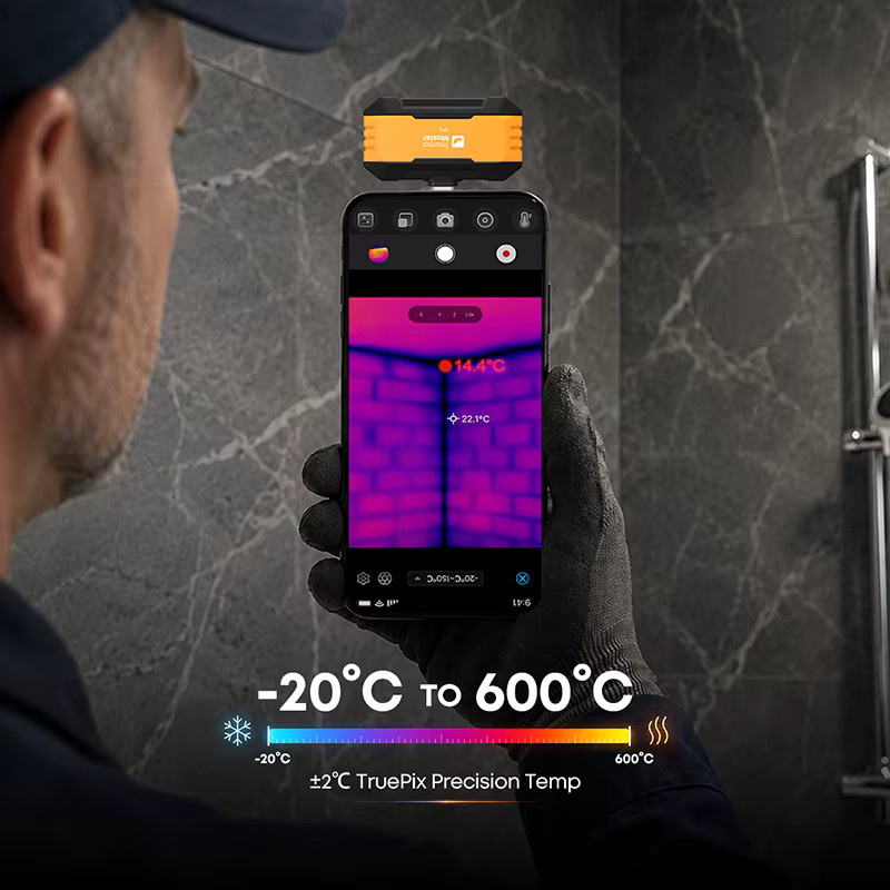 Thermal Master P1 Wärmebildkamera für iPhone und Android in Orange zur Erkennung von HVAC-Wasserlecks mit 600 °C Messbereich - Bild 3