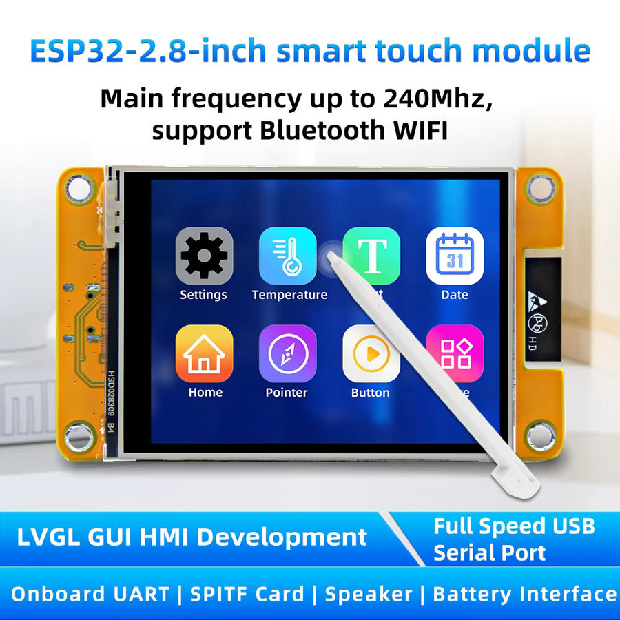 iPistBit ESP32 Arduino LVGL Entwicklungsboard mit WLAN und Bluetooth sowie Smart Display LCD TFT Modul und Touchscreen - Bild 1