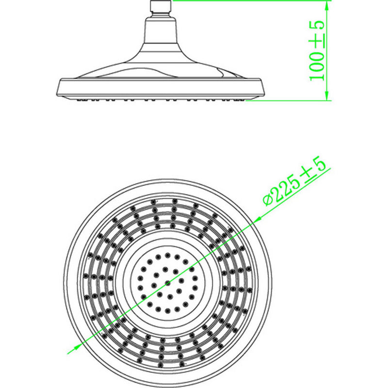 Schütte Kopfbrause Grenoble Regendusche Chrom Silber, Durchmesser: 22,5 cm, Höhe: 10 cm - Bild 3