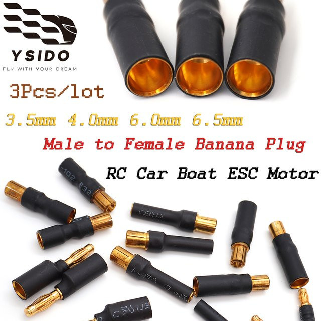 YSIDO Bananenstecker Stecker-Buchse, Schwarz, Metall, Zubehör - Bild 1