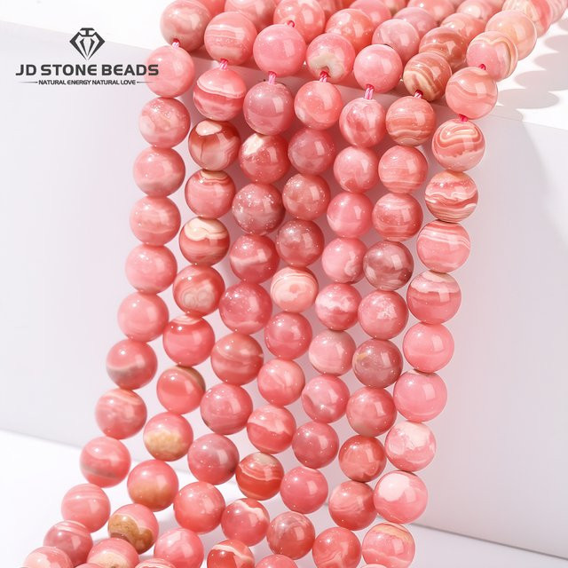 Lose Spacer Perle, Rhodochrosit, Naturstein, Unisex - Bild 1