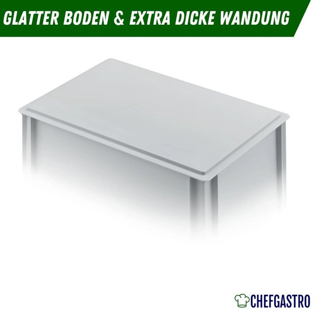 CHEFGASTRO SuperSparSet mit 4 Pizzaballenboxen und 1 Deckel, Grau, H x B x T: 8,5 x 30 x 40 cm, 9 Liter Teigwanne stapelbar - Bild 1