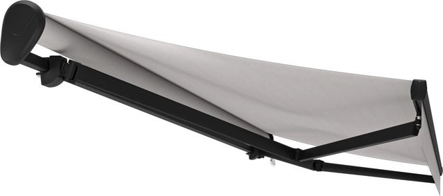 Gelenkarmmarkise Ebro mit Motor in Anthrazit Grau, B: 300 cm, T: 200 cm - Bild 1