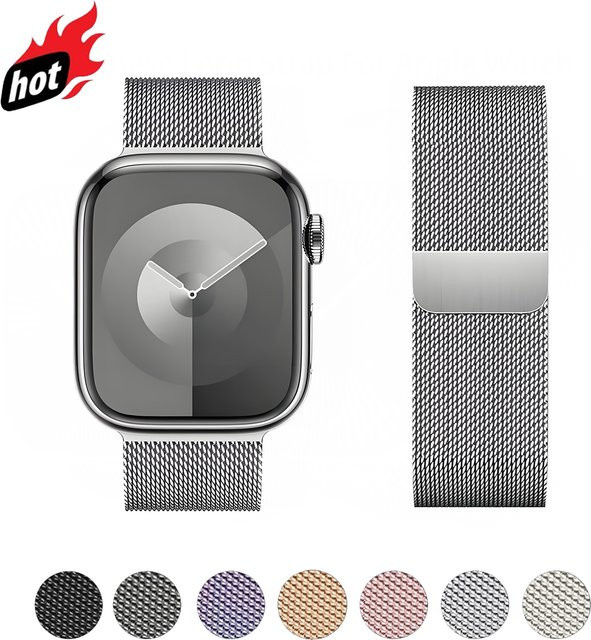 RWBANDS Uhrenarmband Milanaise, Edelstahl, Silber, Unisex - Bild 1