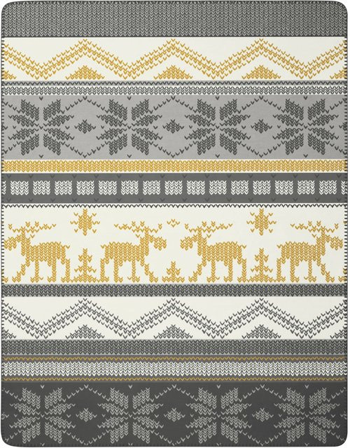 Biederlack Wohndecke Winterzauber in Multicolour im Norwegian Ethnic Country House Stil - Bild 1