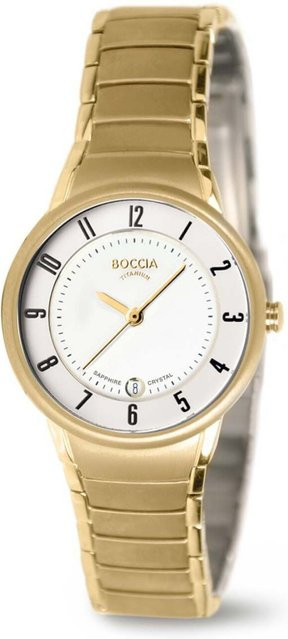 Boccia Damenuhr, Titan, Quarz, 29 mm, Weiß, 5 ATM - Bild 1