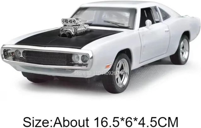 Linyi toy car Challenger 1970 Hellcat Polizei Auto, Modell Spielzeug, 1:32, mit Licht und Sound, ab 14 Jahren - Bild 1