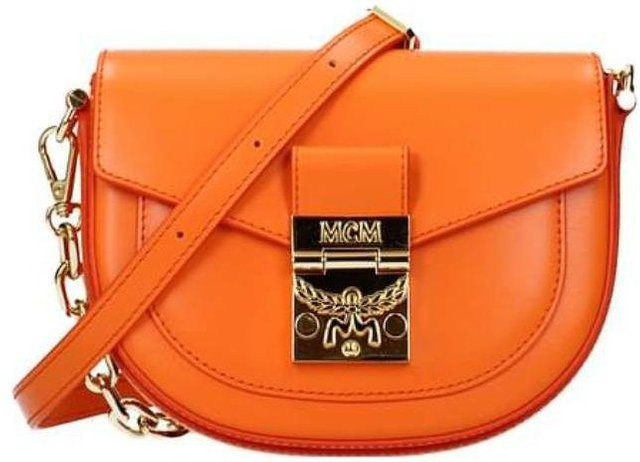 MCM Mini Crossbody Tasche, Leder, Hell-Orange, Damen - Bild 1
