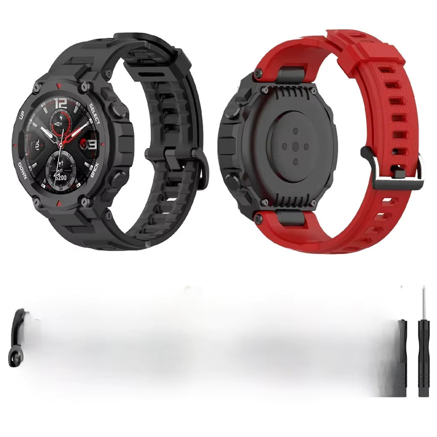 Uhrenarmband Silikon, Schwarz, Unisex - Bild 2