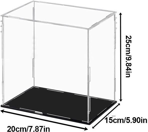 Homedight Acryl-Vitrine zum Zusammenbauen, transparente Schutz-Vitrine für Sammlerstücke und Figuren, B/T/H: 20 x 15 x 25 cm - Bild 1