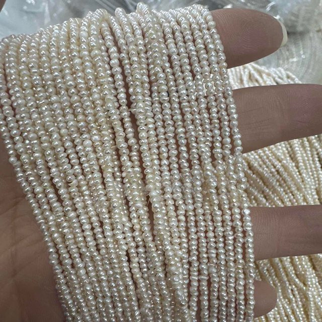 Süßwasserperlen Brotperlen, 1,8–2 mm, natürlich - Bild 1