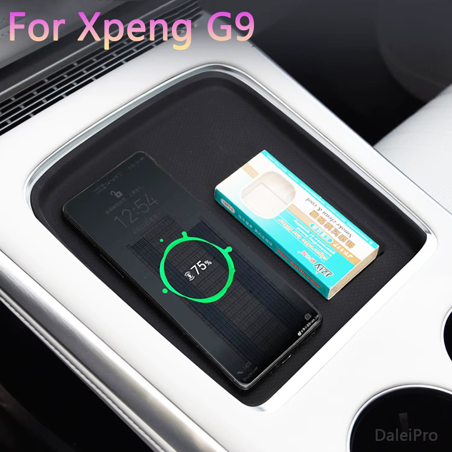 Xpeng G9 Zubehör: Silikon-Schutzmatte für die zentrale Konsole mit kabellosem Lade-Pad und Geräuschreduzierung - Bild 3