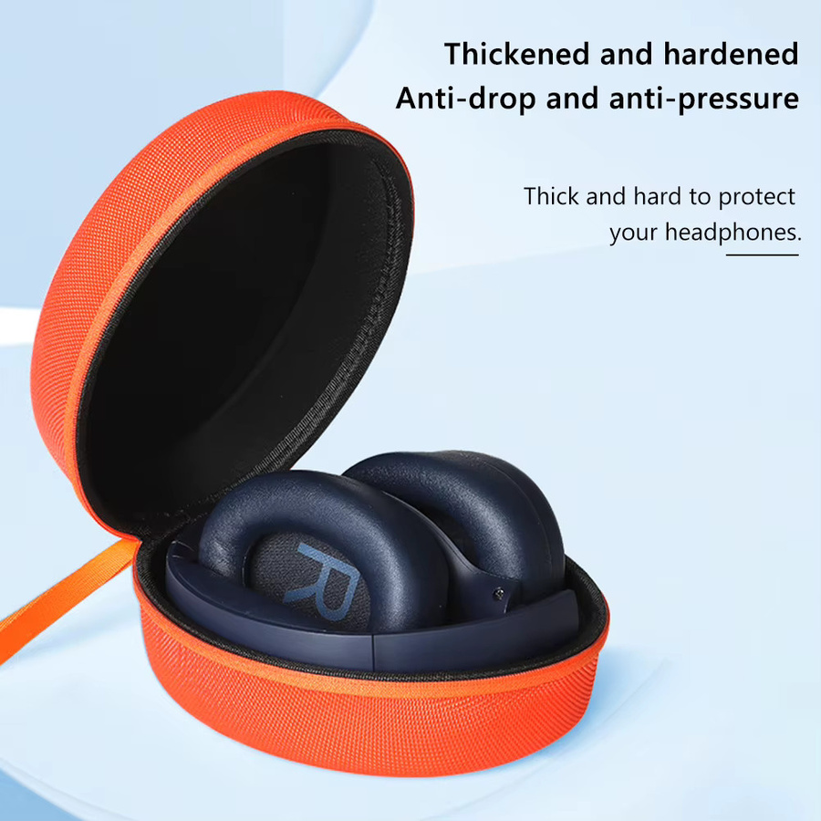 ALLOET EVA Hartschalen-Tragetasche in Orange: Stoßfeste und wasserdichte Kopfhörer-Tasche für Sony WH-1000XM5, WH-CH720N und WH-CH520 - Bild 3