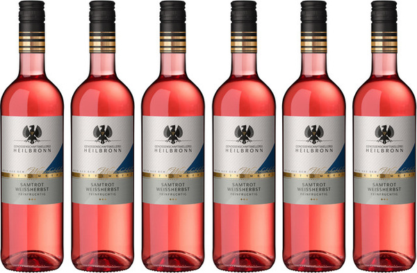 Württembergische WZG Heilbronner Samtrot Schwarzriesling Qba Roséwein 6 x 0,75 l