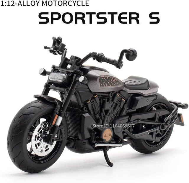 Linyi toy car Sportster S Motorrad Spielzeugmodelle, 1:12 Skala, Metall, ab 14 Jahren - Bild 1
