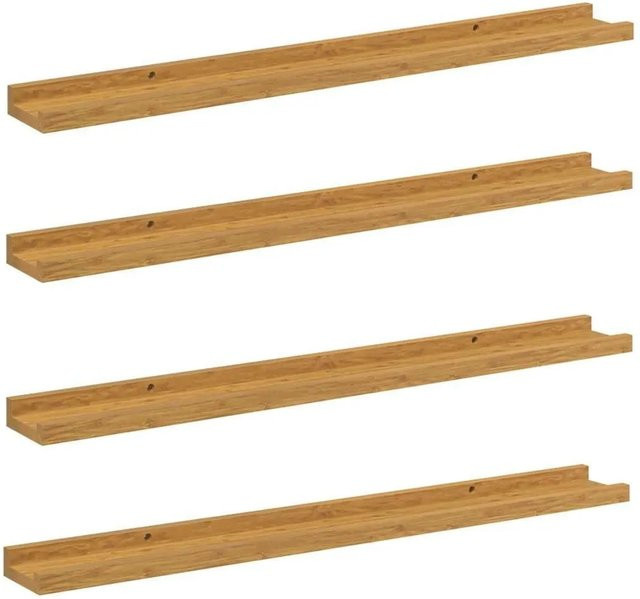 vidaXL Wandregal Set aus Holzwerkstoff in Beige, 4 Stück, B: 80 cm, H: 9 cm, T: 3 cm - Bild 1